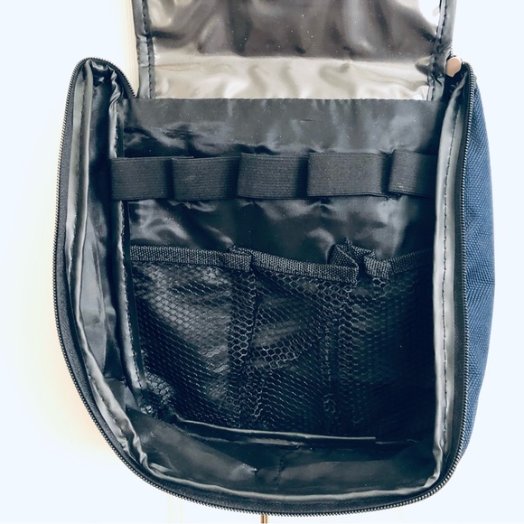 American Tourister Travel Compact Toiletry Bag Canvas Black - Picture 5 of 8